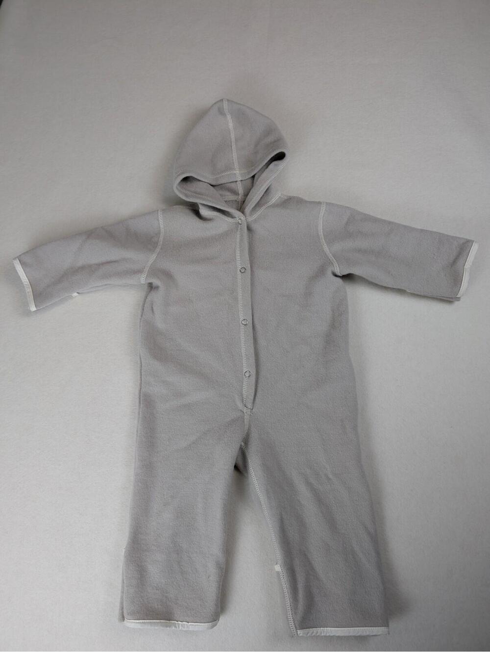 Lanacare 100% Organic Merino Wool Danish  Baby Winter Snow Suit Gray 9-12 Months